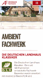 Mobile Screenshot of ambient-fachwerk.de
